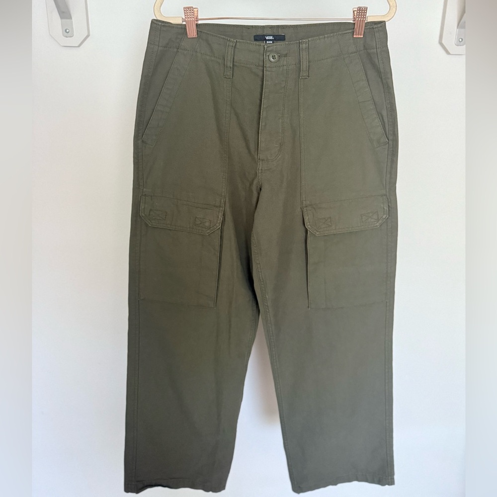 Vans Olive Green High Waist Cargo Pants Size 29